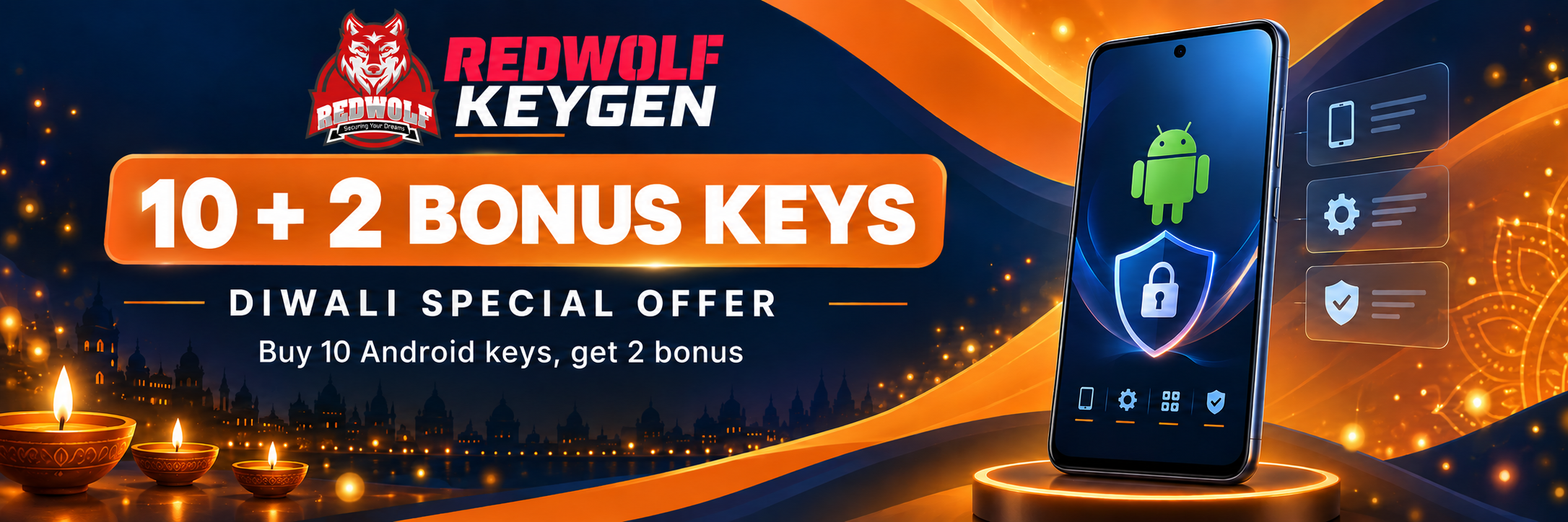 Redwolf Keygen Diwali 10 plus 2 bonus keys offer